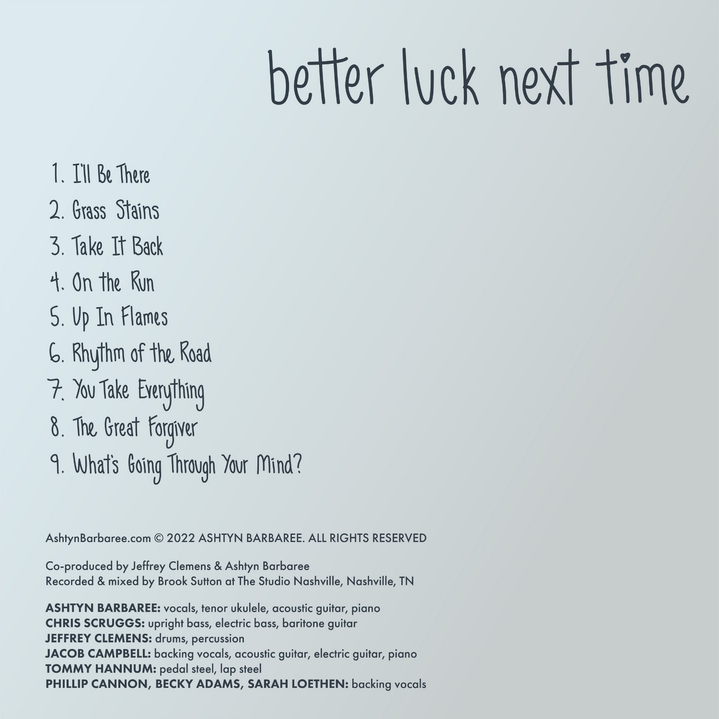 Better Luck Next Time (CD)